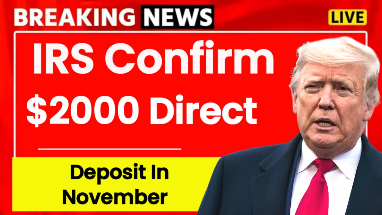 $2000 IRS Direct Deposit Nov 2025